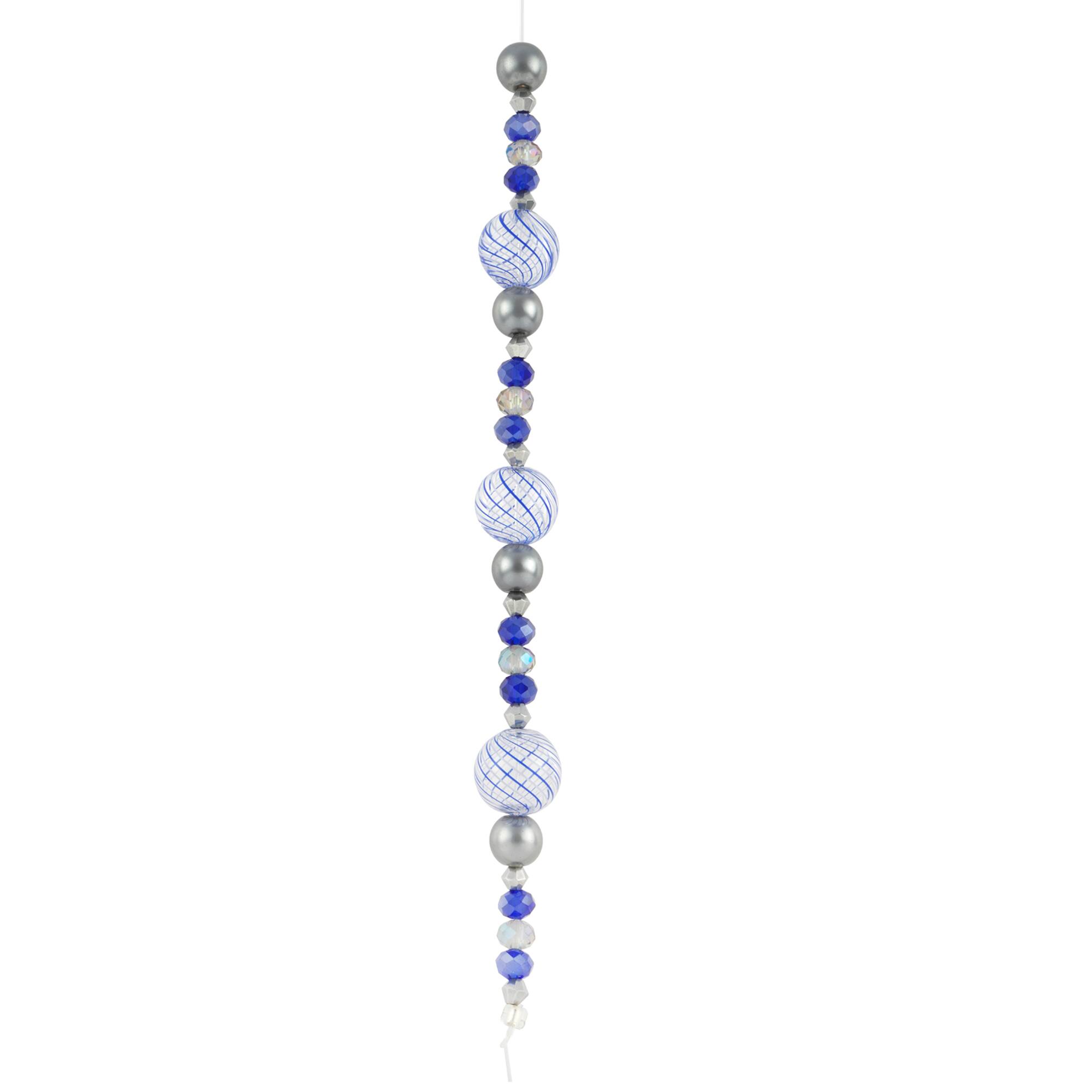 Lampwork Glass Stripe Round Beads by Bead Landing